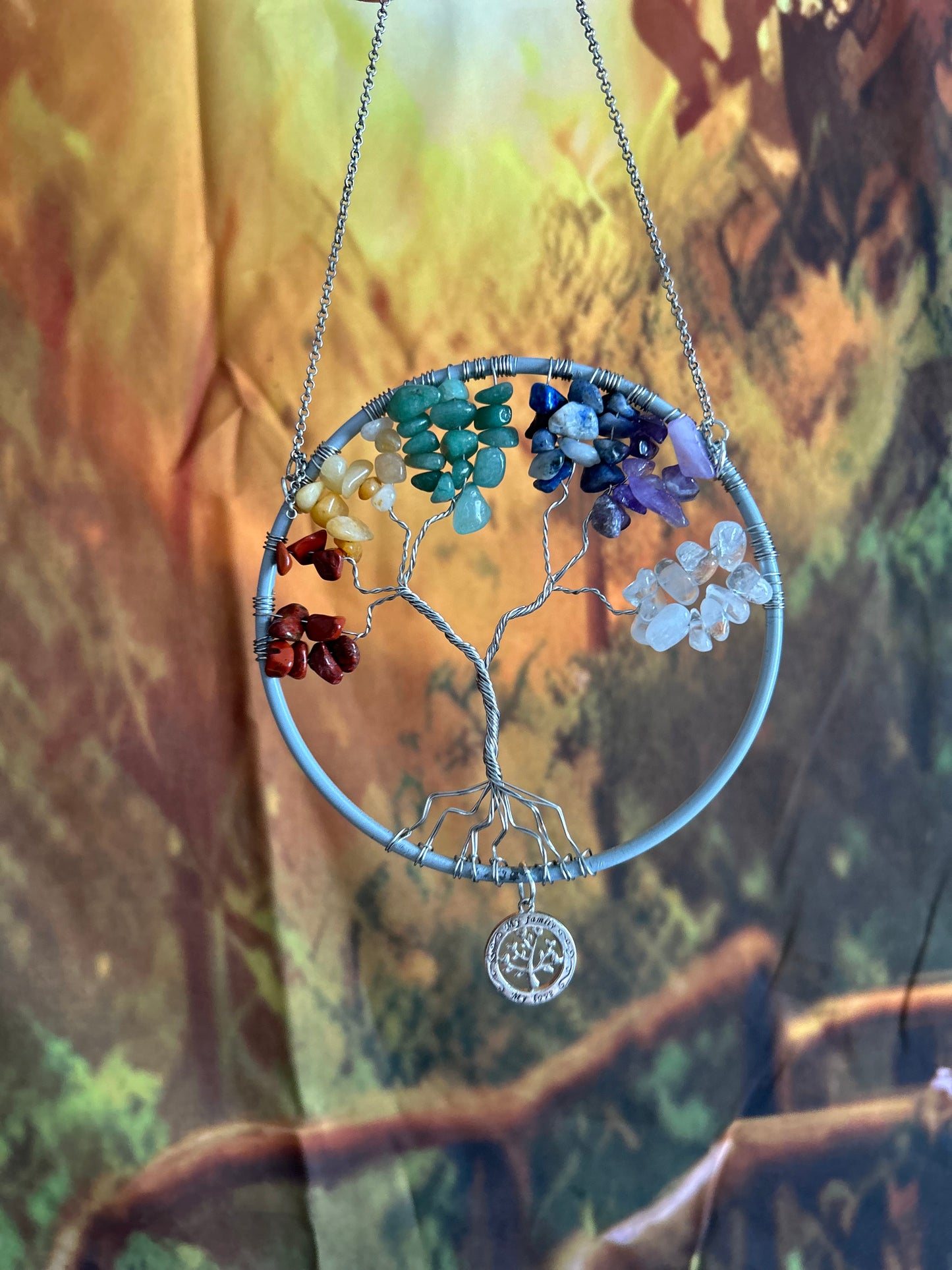 Chakra tree of life sun catcher