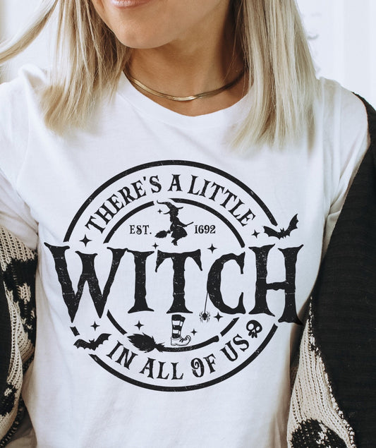 There’s a little witch and all of us T-shirt