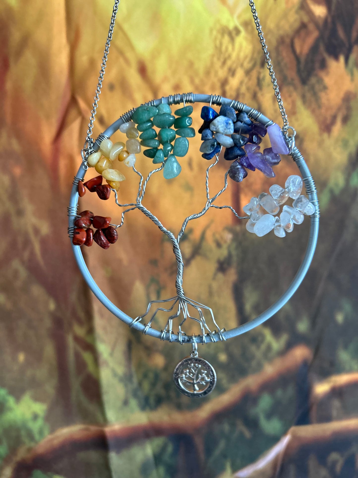 Chakra tree of life sun catcher