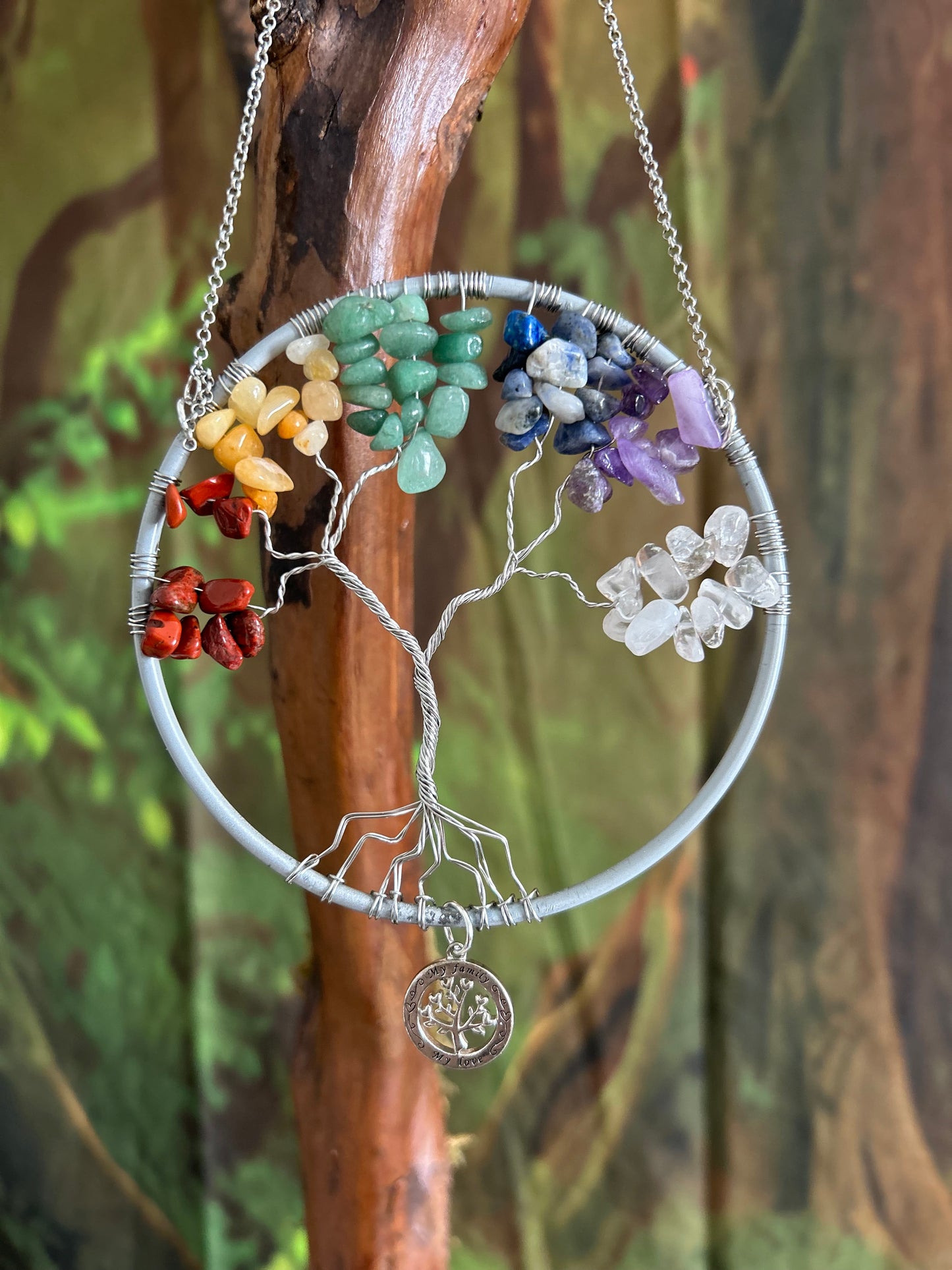 Chakra tree of life sun catcher