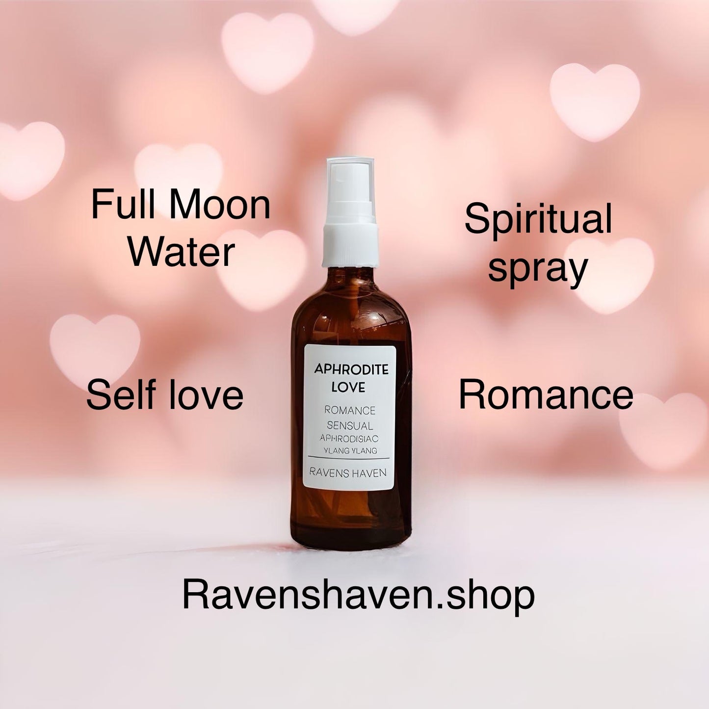 Aphrodite Romance and Love Spray Aromatherapy Spray, Full Moon Water, Spiritual Spray 4 oz for Self-Love, Romance, sensuality