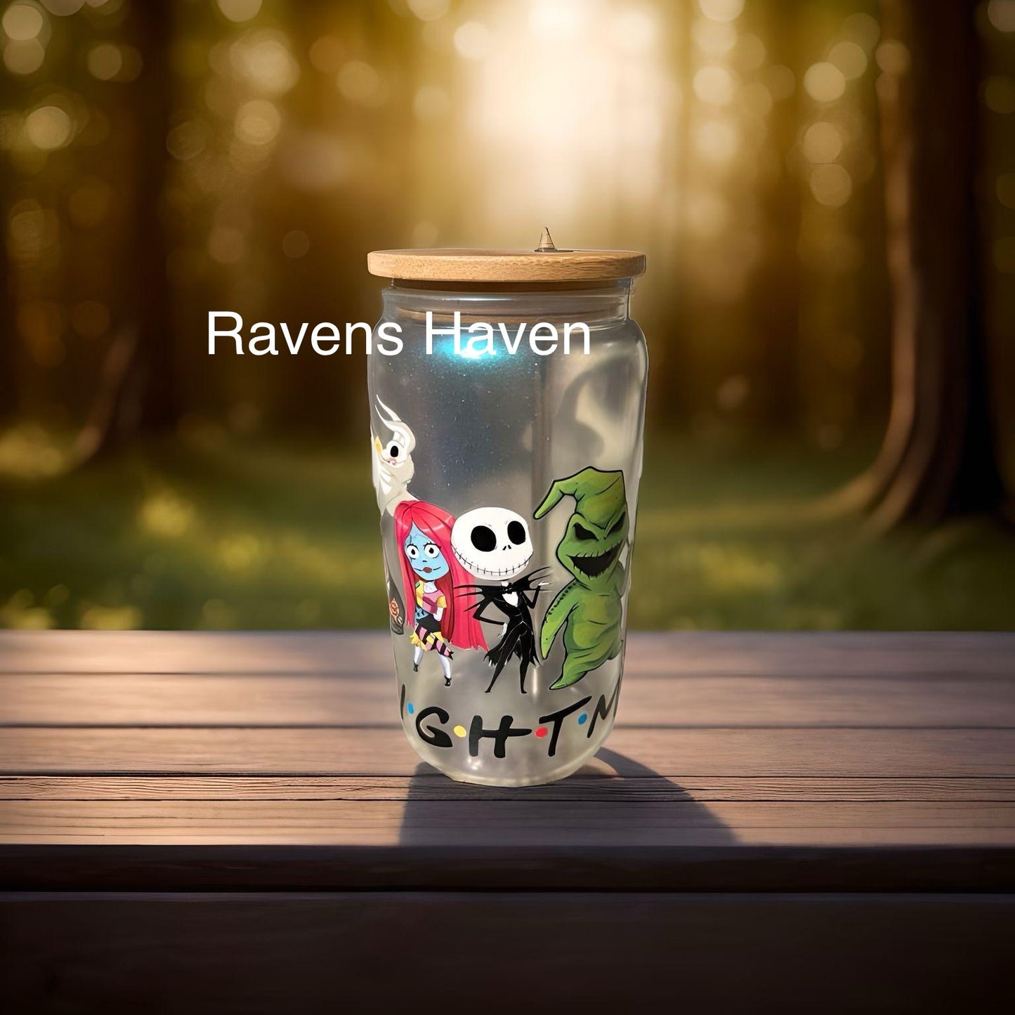 Nightmare Before Christmas Glass Tumbler