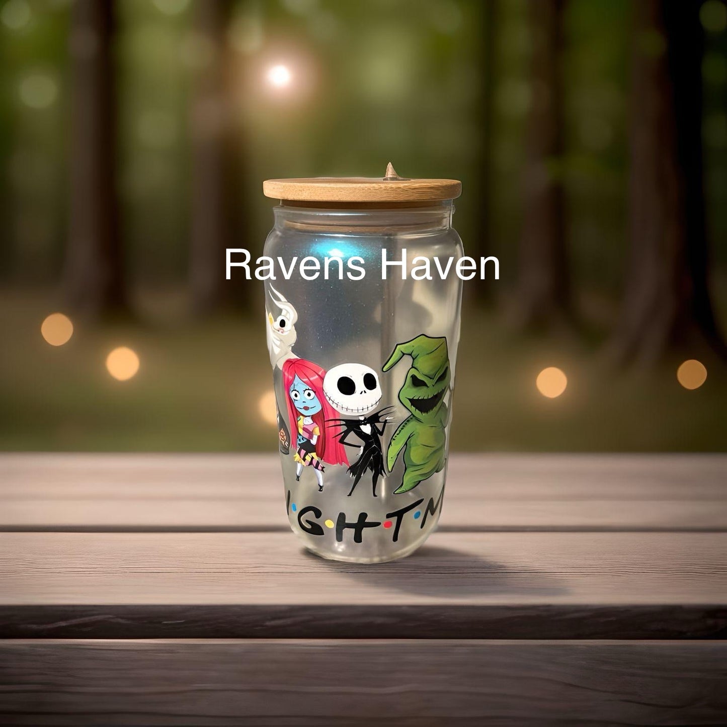 Nightmare Before Christmas Glass Tumbler