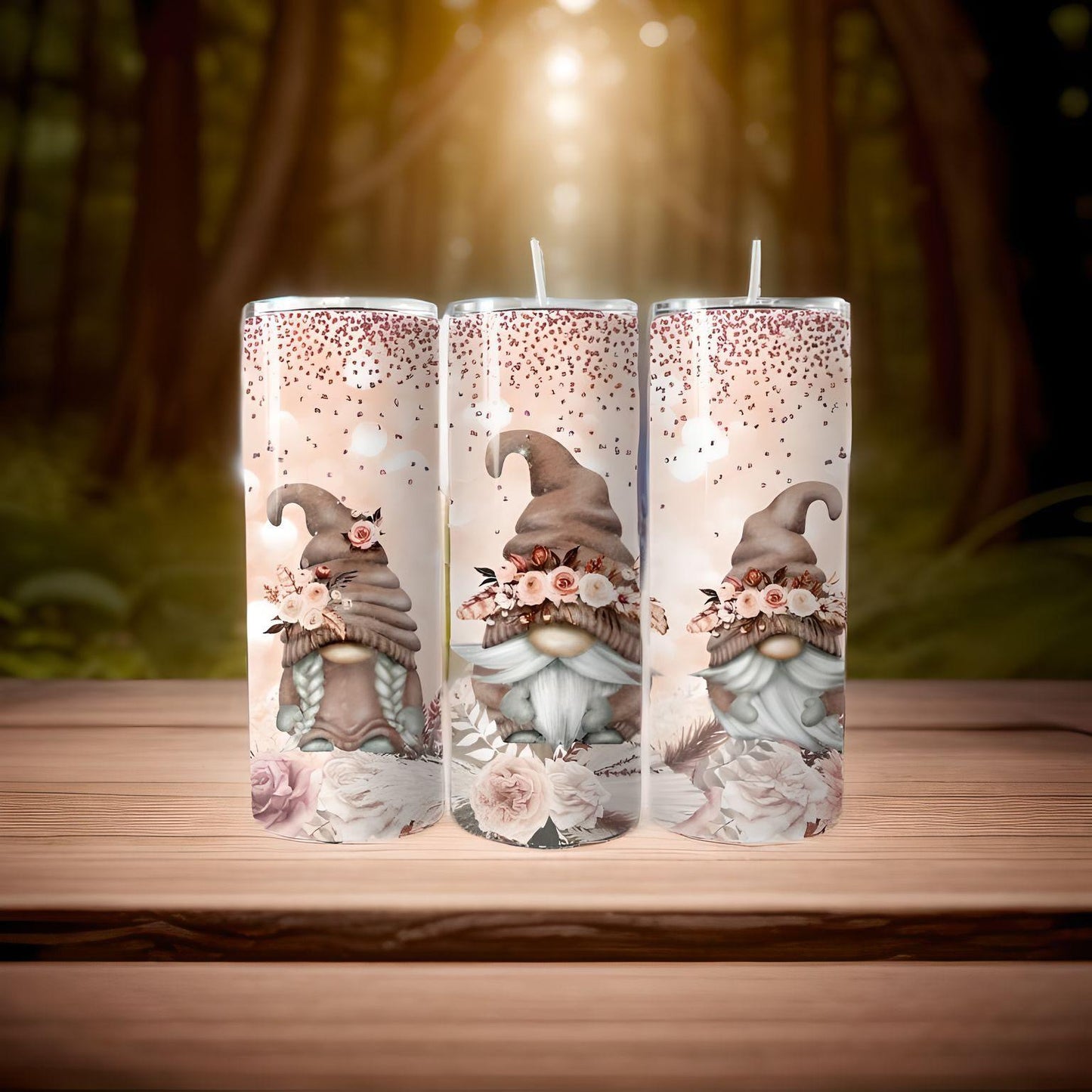 Gnome hippie boho Tumbler