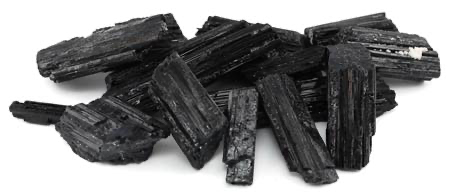 Black Tourmaline raw untumbled stones