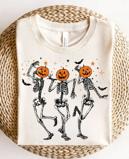 Spooky skeleton Halloween T-shirt