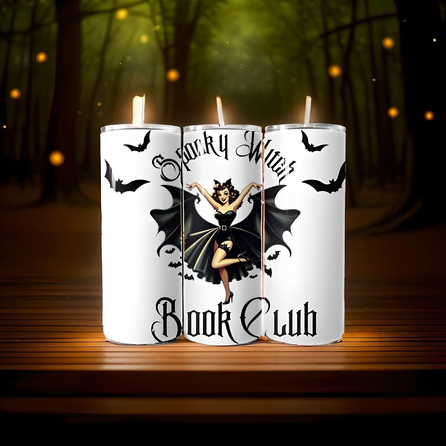 Spooky witch book club 20 ounce skinny Tumbler