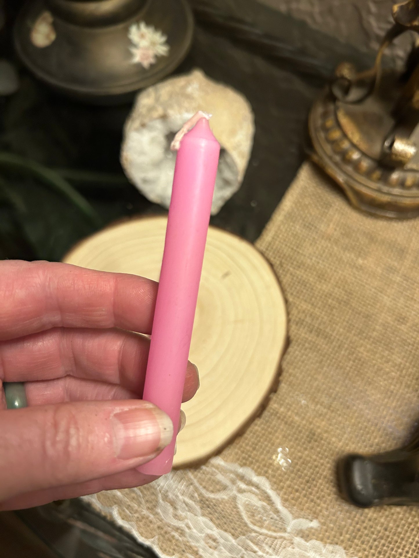 Pink Mini Chime Ritual Spell Candles set 4